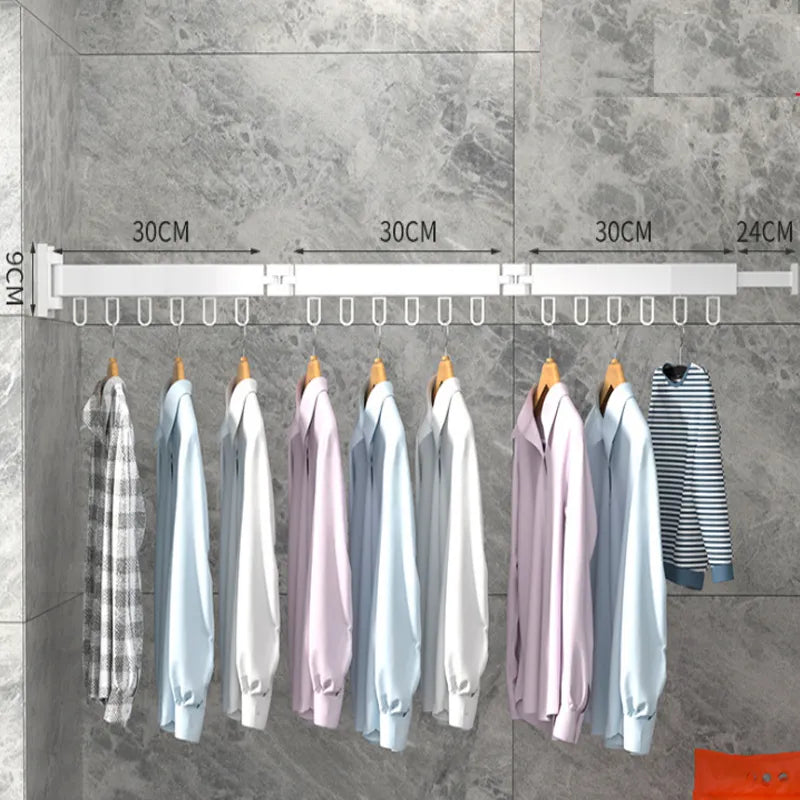 Retractable Cloth Drying Rack Folding Clothes Hanger Wall Mount Indoor Amp Outdoor Space Saving  Home Laundry Clothesline